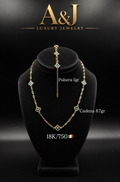 18K Italian Gold Paperclip Clover Bracelet | 5g