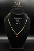 18K Italian Gold Gucci Link Ladybug Necklace | 6.6g | 45cm