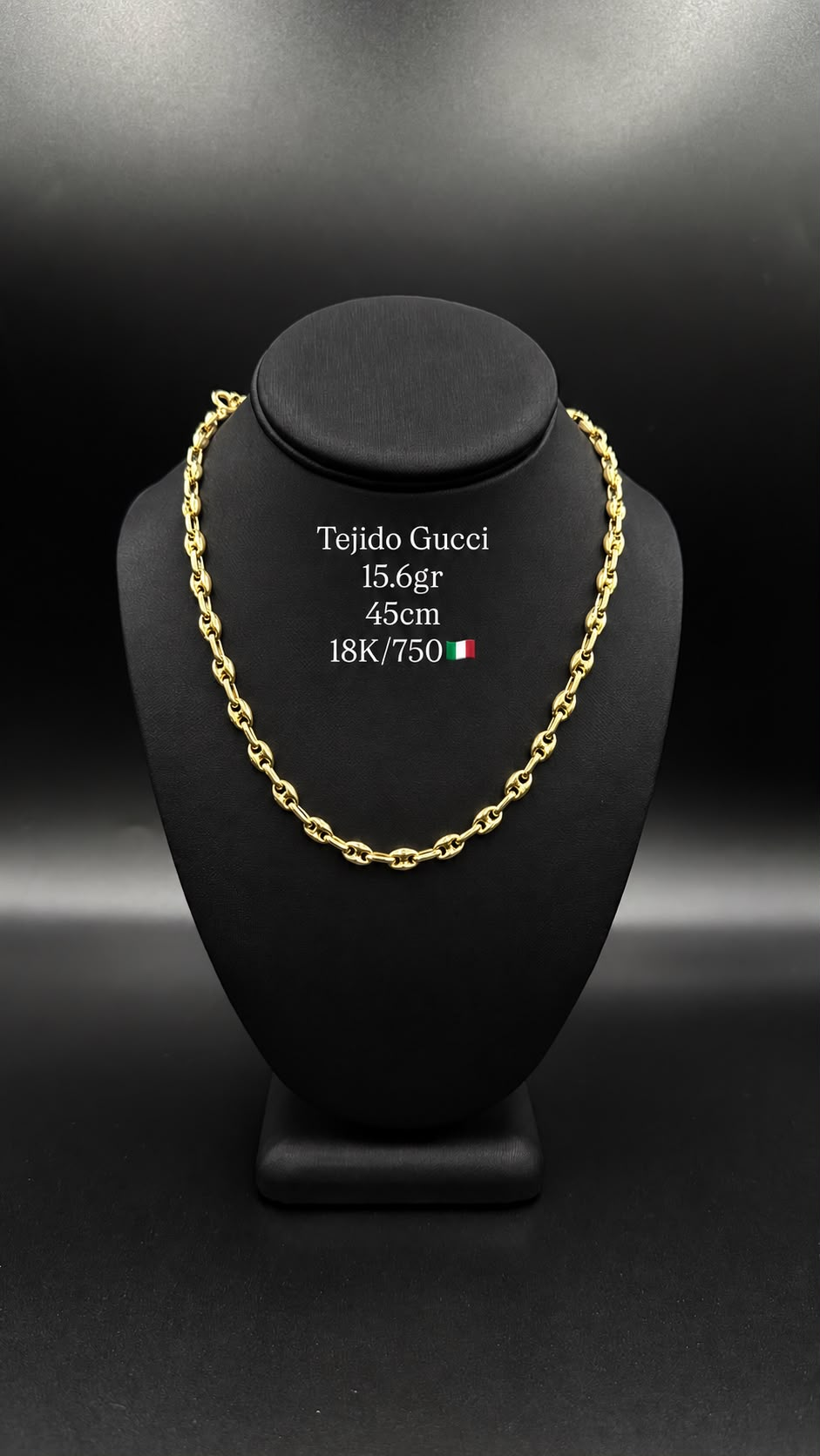18K Italian Gold Gucci Link Chain | 15.6g | 45cm
