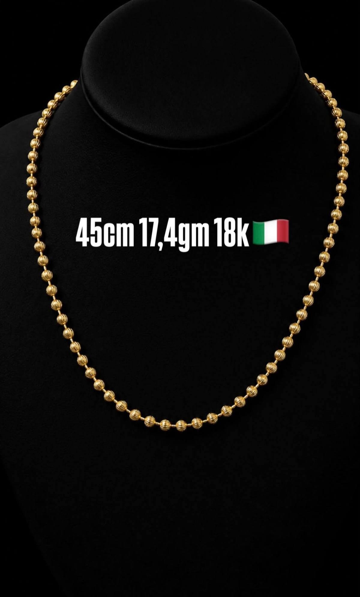 18K Italian Gold Military Chain | 17.4g | 45cm