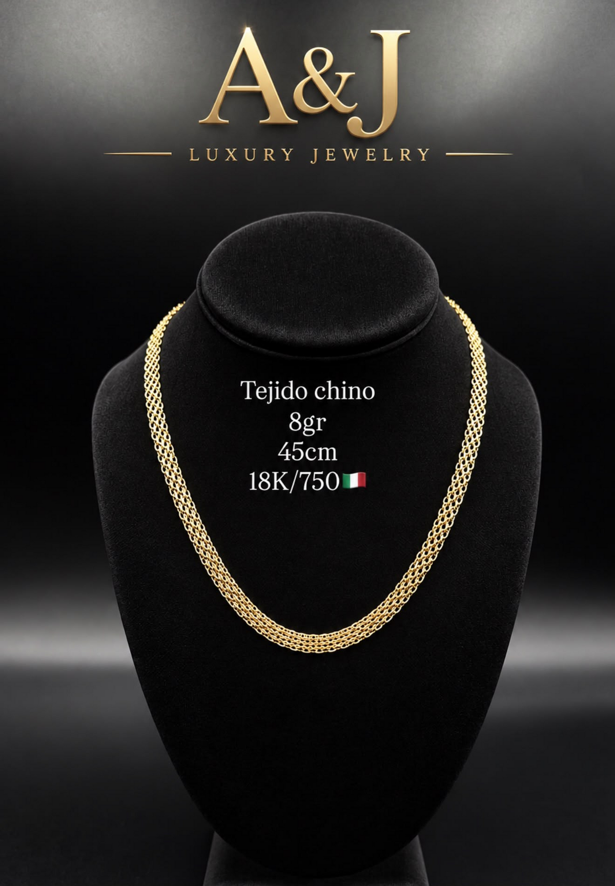 18K Italian Gold Chinese Link Chain | 8g | 45cm