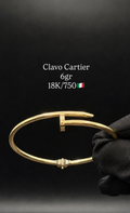 18K Italian Gold Nail Bangle | 6g