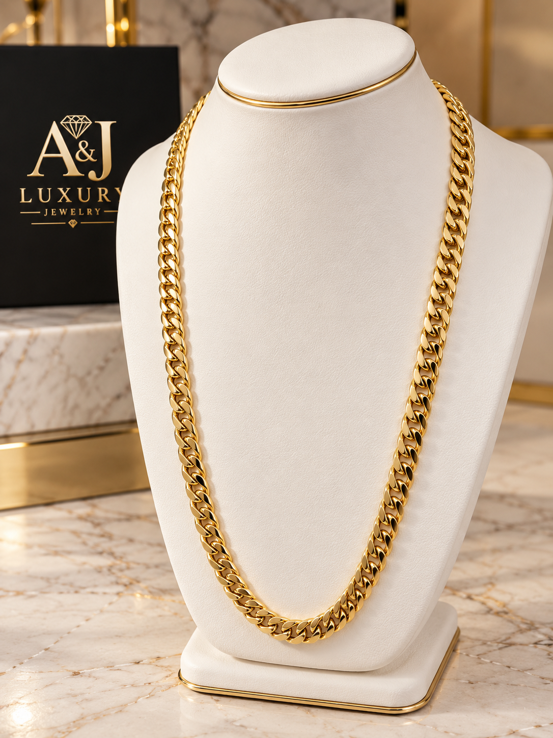 18K Italian Gold Cuban Link Chain | 92g | 65cm